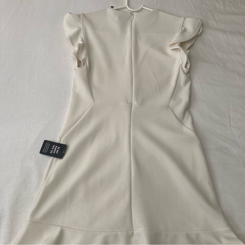 Express White Ruffle Mini Dress - Picture 3 of 6